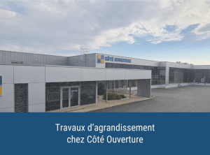 Travaux d'agrandissement