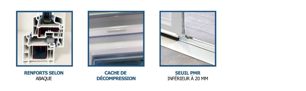 Quincailleries de la menuiserie PVC ECO70